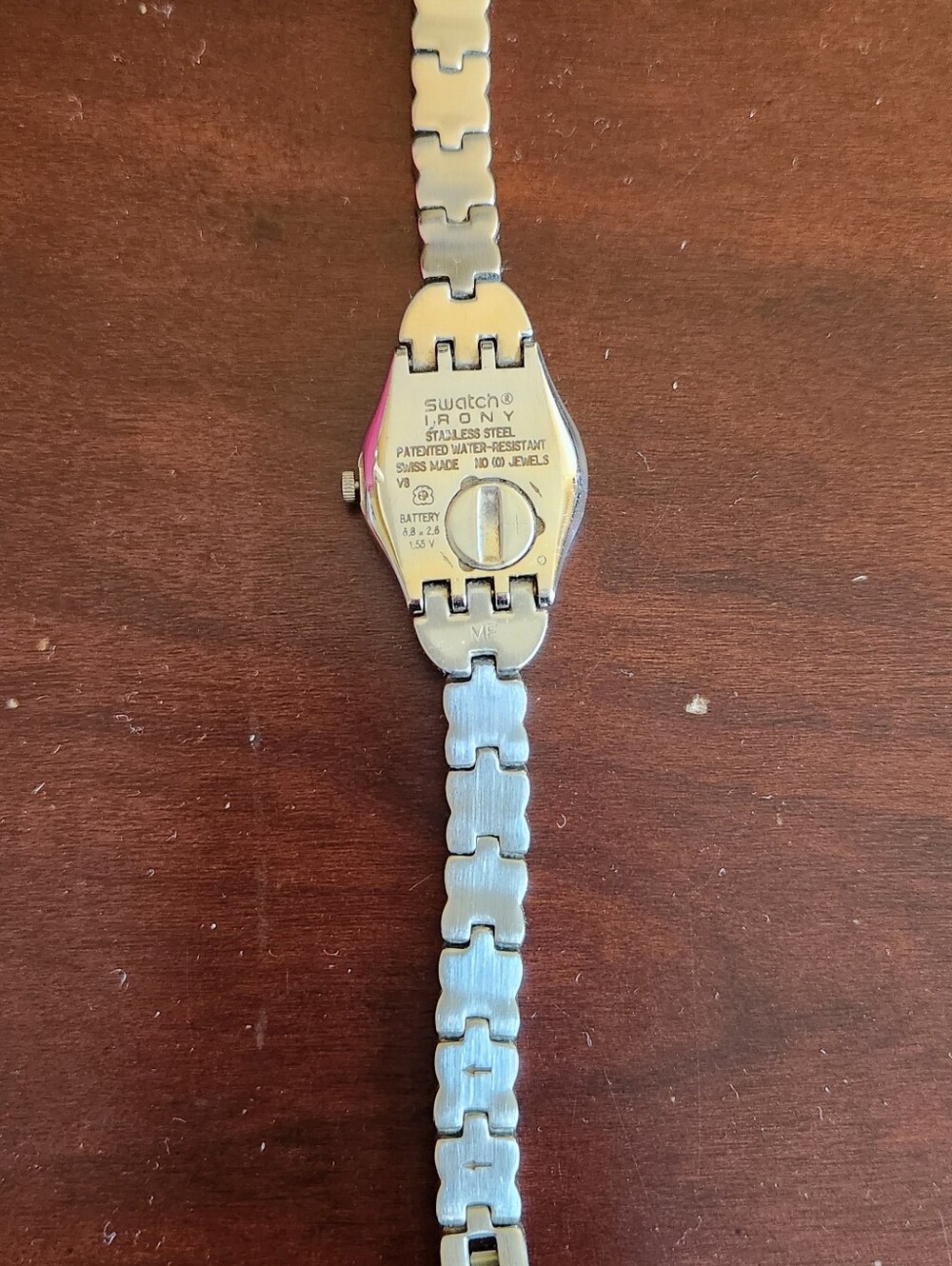 Swatch Silver Floral Dial Bracelet Watch - Picture 2 of 2